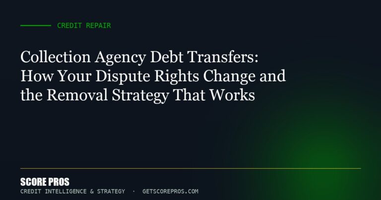 Collection Agency Debt Transfers: How Your Dispute Rights Change and the Removal Strategy That Works