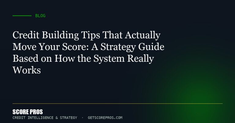 Credit Building Tips That Actually Move Your Score: A Strategy Guide Based on How the System Really Works