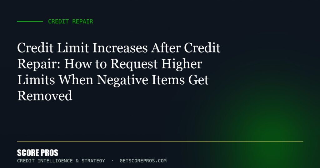 Requesting a Credit Limit Increase After Repair