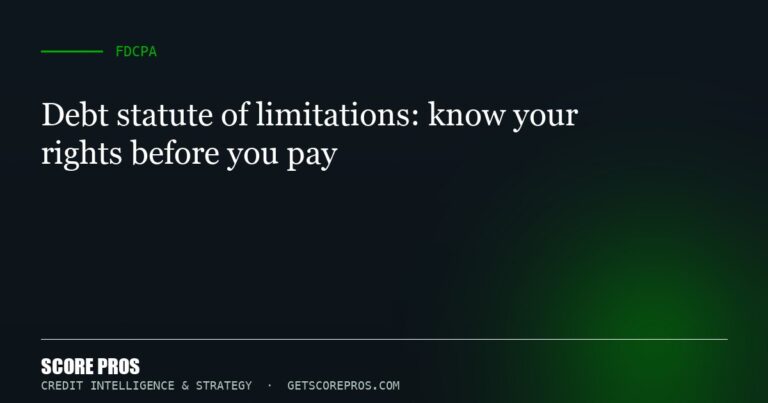 Debt statute of limitations: know your rights before you pay