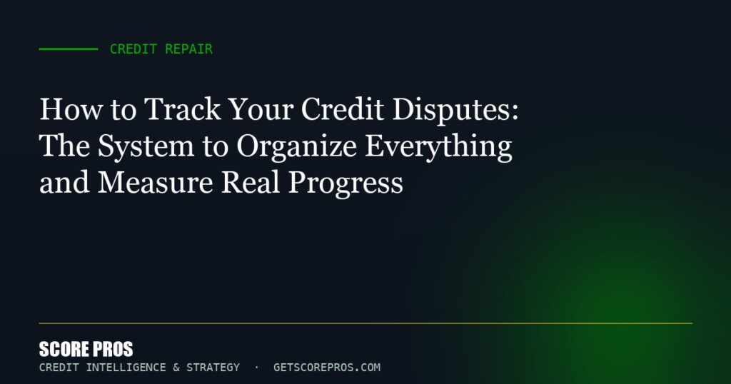 How to Track Your Credit Disputes: The System to Organize Everything and Measure Real Progress