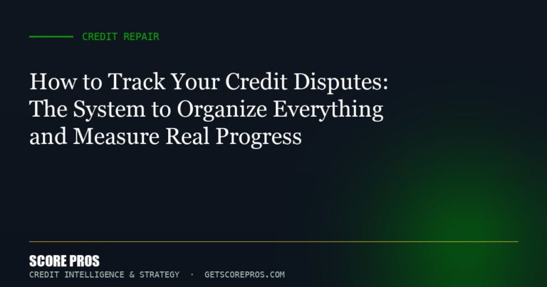 How to Track Your Credit Disputes: The System to Organize Everything and Measure Real Progress