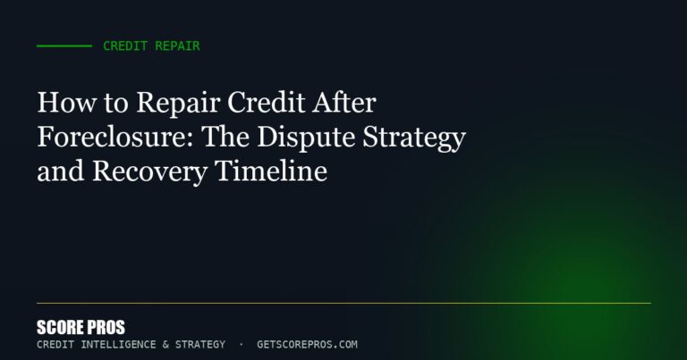 How to Repair Credit After Foreclosure: The Dispute Strategy and Recovery Timeline