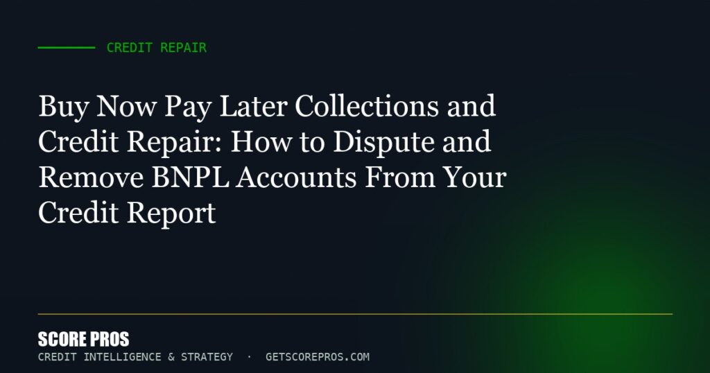Disputing Buy Now, Pay Later Collections