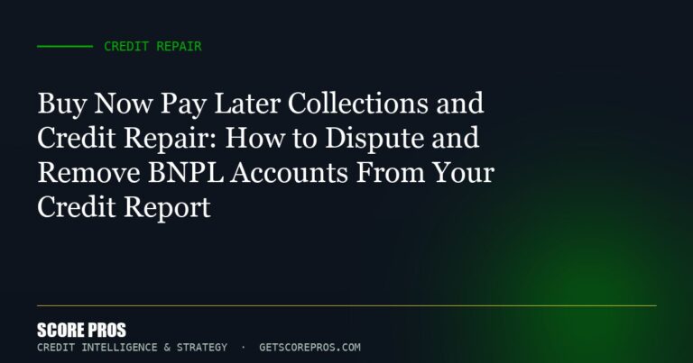 Buy Now Pay Later Collections and Credit Repair: How to Dispute and Remove BNPL Accounts From Your Credit Report