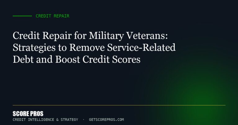 Credit Repair for Military Veterans: Strategies to Remove Service-Related Debt and Boost Credit Scores