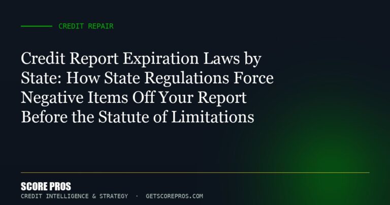 Credit Report Expiration Laws by State: How State Regulations Force Negative Items Off Your Report Before the Statute of Limitations