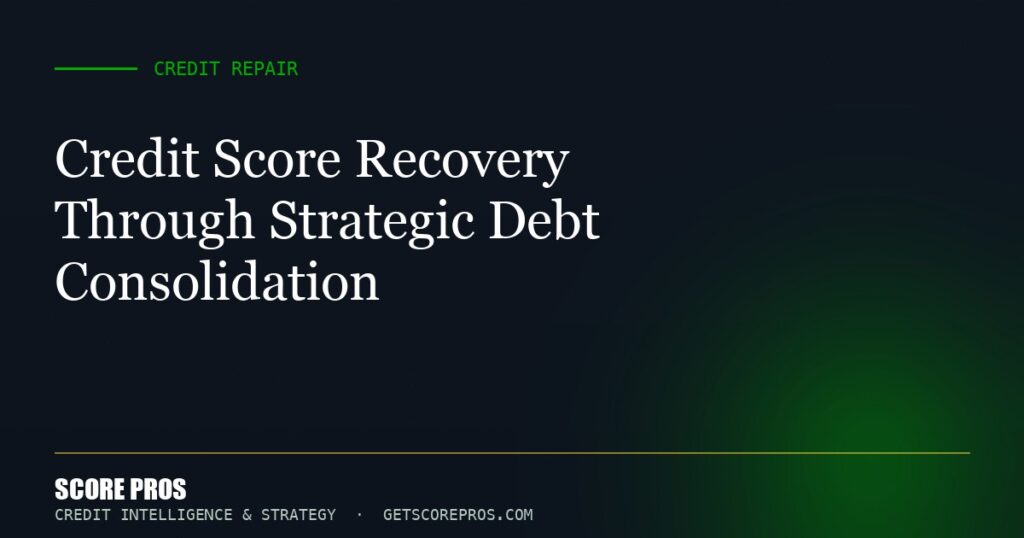 Credit Score Recovery Through Strategic Debt Consolidation