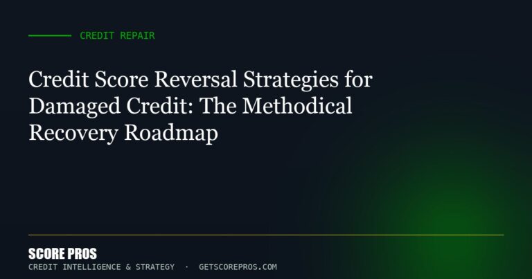 Credit Score Reversal Strategies for Damaged Credit: The Methodical Recovery Roadmap