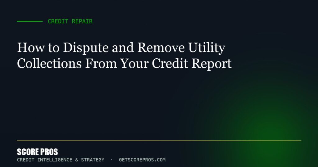 How to Dispute and Remove Utility Collections From Your Credit Report
