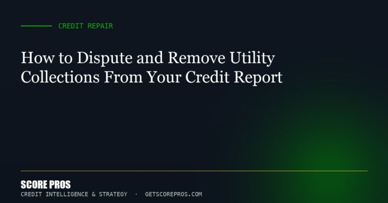 How to Dispute and Remove Utility Collections From Your Credit Report