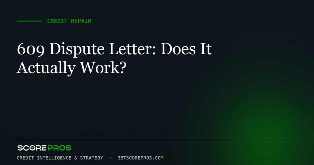 609 Dispute Letter: Does It Actually Work?