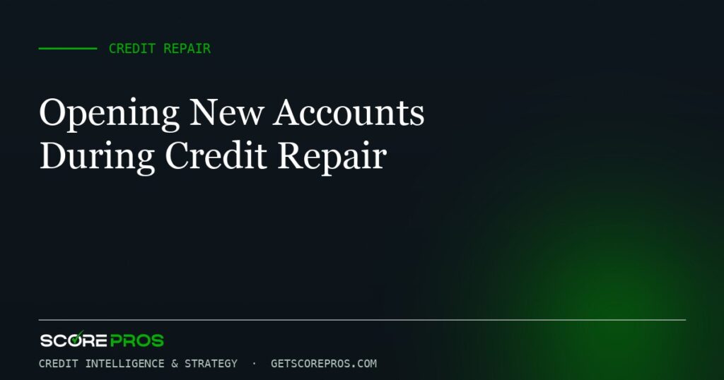Opening New Accounts During Credit Repair