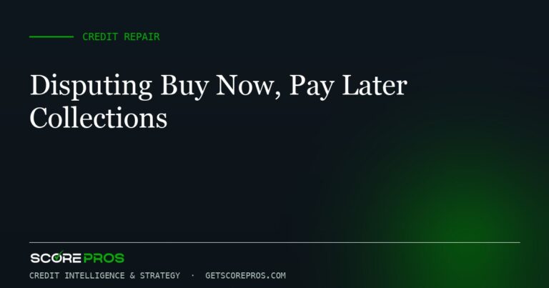 Disputing Buy Now, Pay Later Collections