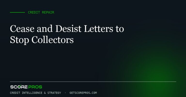 Cease and Desist Letters to Stop Collectors