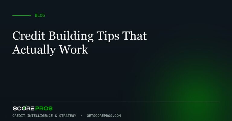 Credit Building Tips That Actually Work