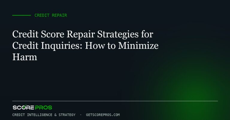 Credit Score Repair Strategies for Credit Inquiries: How to Minimize Harm