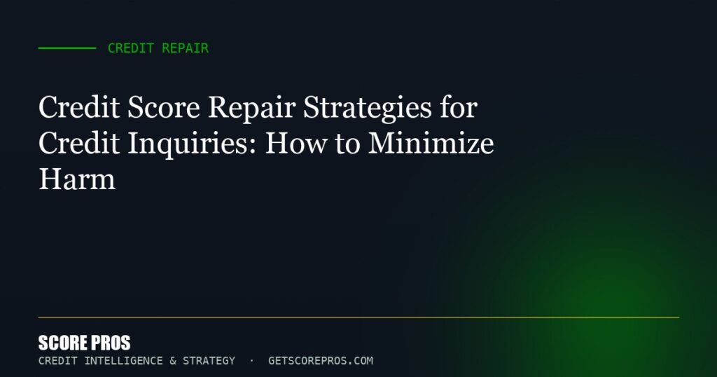 Credit Score Repair Strategies for Credit Inquiries: How to Minimize Harm