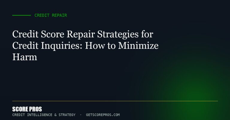 Credit Score Repair Strategies for Credit Inquiries: How to Minimize Harm