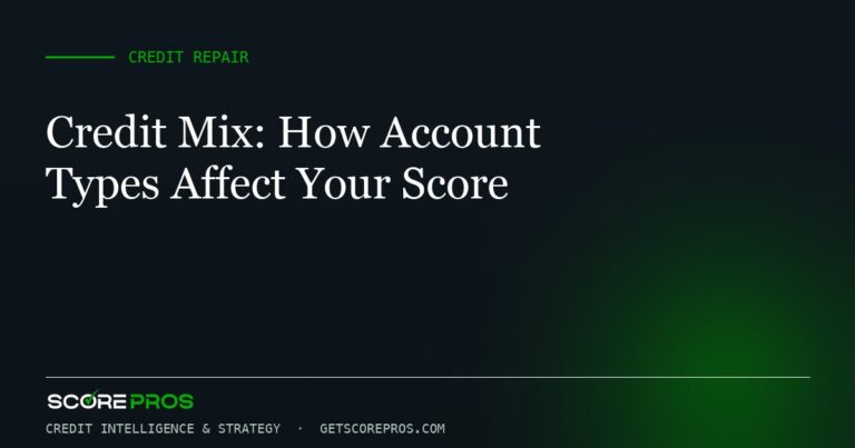 Credit Mix: How Account Types Affect Your Score