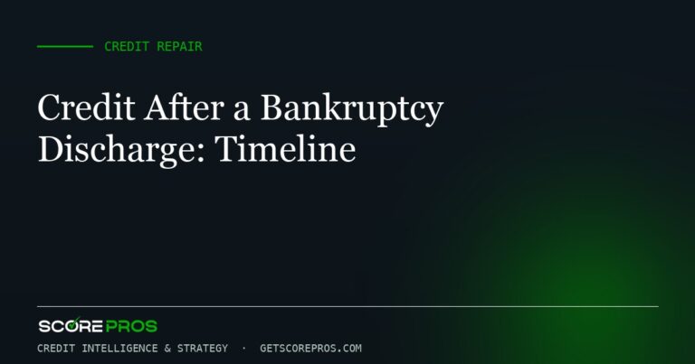 Credit After a Bankruptcy Discharge: Timeline