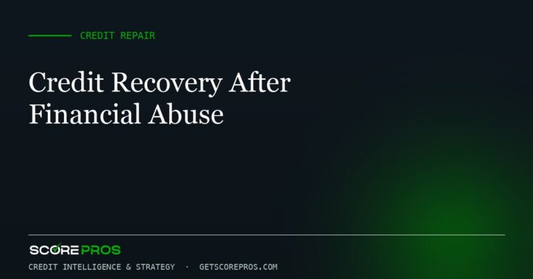 Credit Recovery After Financial Abuse