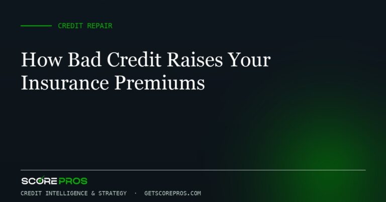 How Bad Credit Raises Your Insurance Premiums