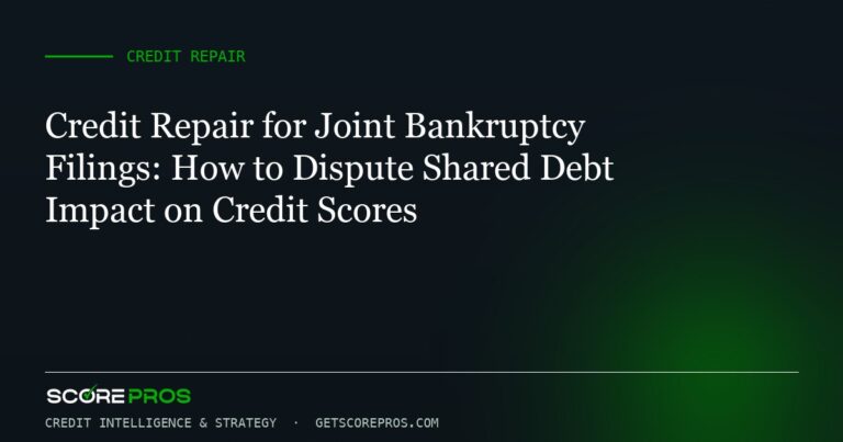 Credit Repair for Joint Bankruptcy Filings: How to Dispute Shared Debt Impact on Credit Scores