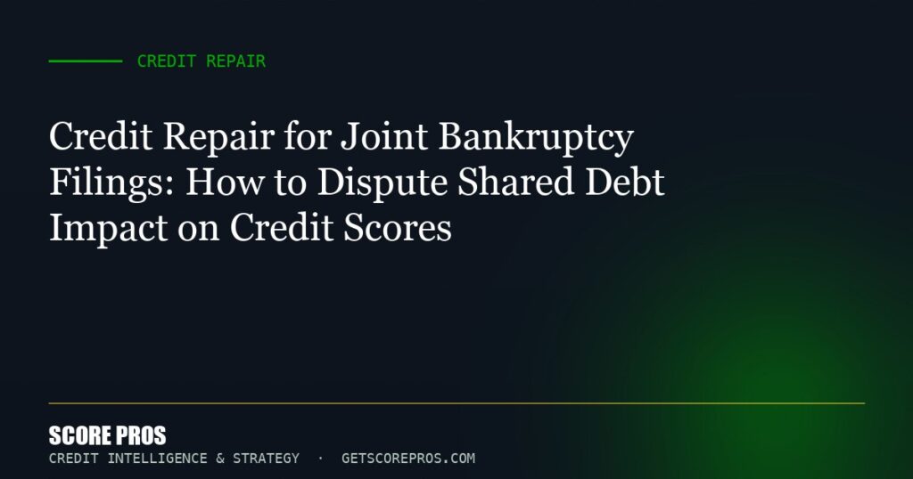Credit Repair for Joint Bankruptcy Filings: How to Dispute Shared Debt Impact on Credit Scores
