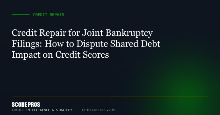 Credit Repair for Joint Bankruptcy Filings: How to Dispute Shared Debt Impact on Credit Scores
