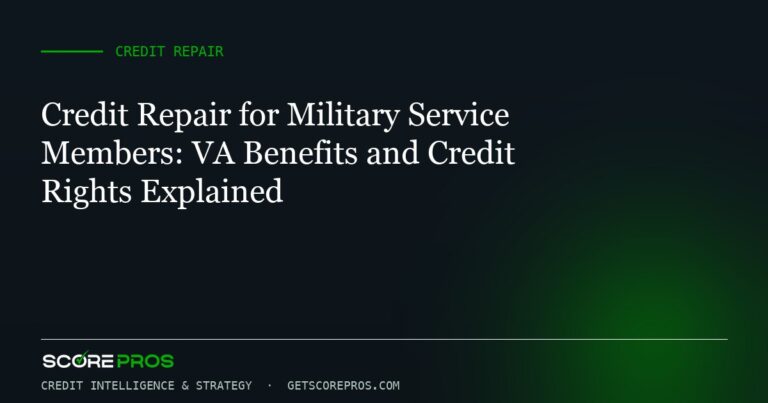 Credit Repair for Military Service Members: VA Benefits and Credit Rights Explained
