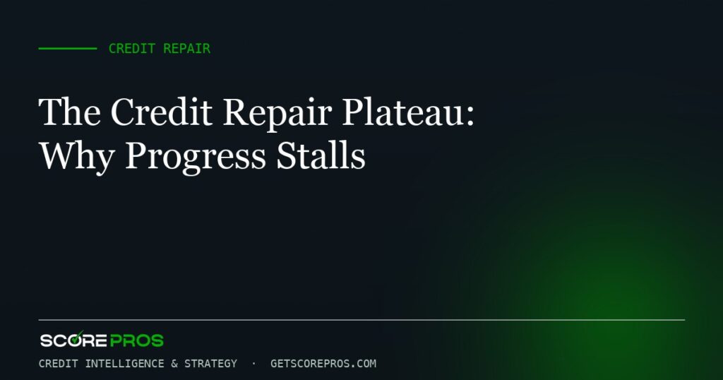 The Credit Repair Plateau: Why Progress Stalls