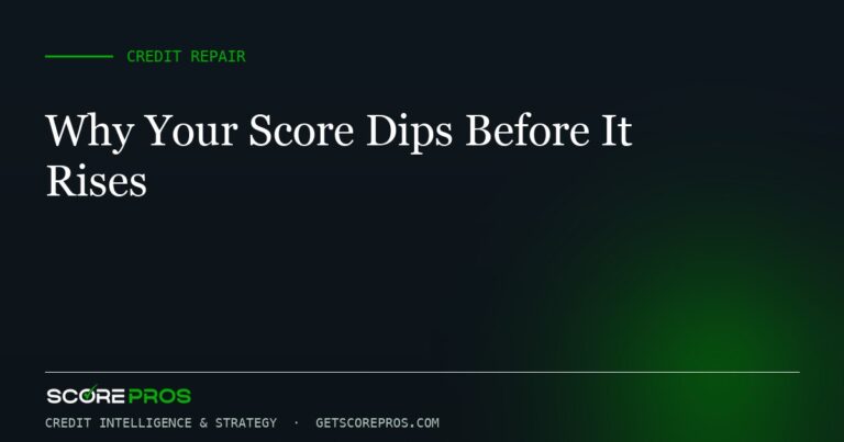 Why Your Score Dips Before It Rises