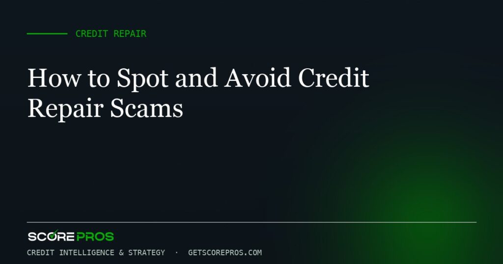 How to Spot and Avoid Credit Repair Scams