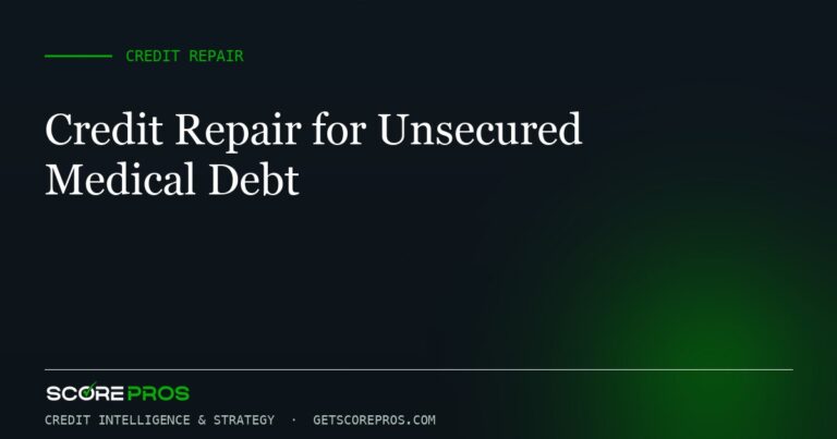 Credit Repair for Unsecured Medical Debt