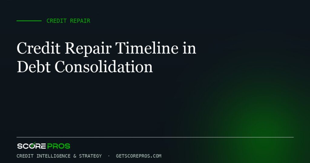 Credit Repair Timeline in Debt Consolidation
