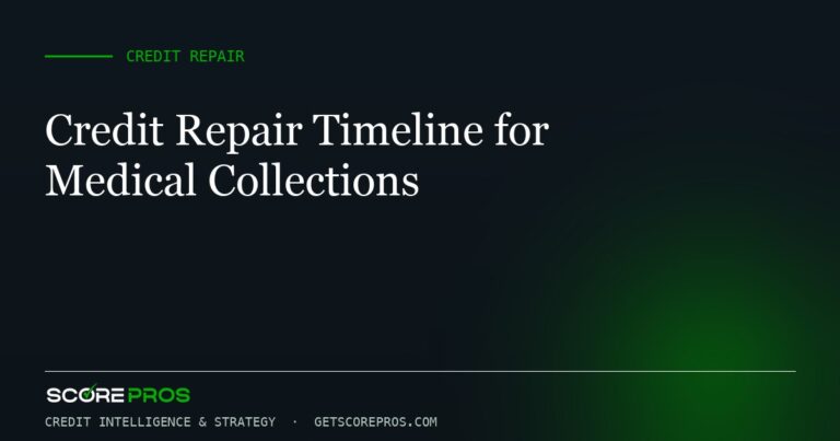 Credit Repair Timeline for Medical Collections
