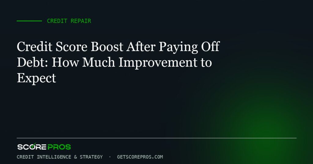 Credit Score Boost After Paying Off Debt: How Much Improvement to Expect