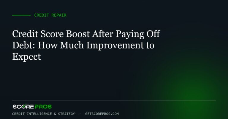 Credit Score Boost After Paying Off Debt: How Much Improvement to Expect