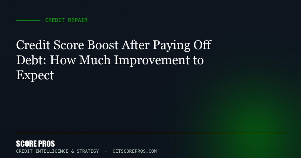 Credit Score Boost After Paying Off Debt: How Much Improvement to Expect