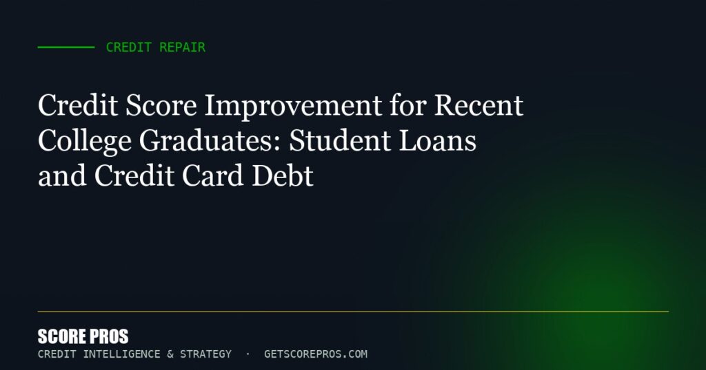 Credit Score Improvement for Recent College Graduates: Student Loans and Credit Card Debt