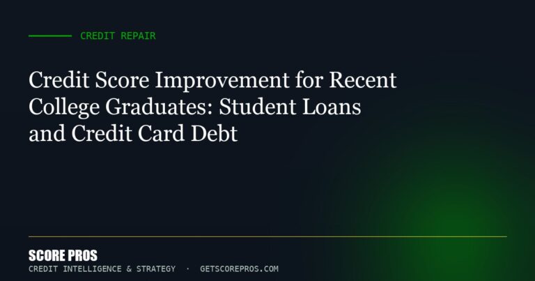 Credit Score Improvement for Recent College Graduates: Student Loans and Credit Card Debt