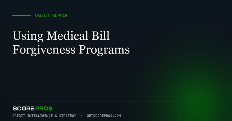Using Medical Bill Forgiveness Programs