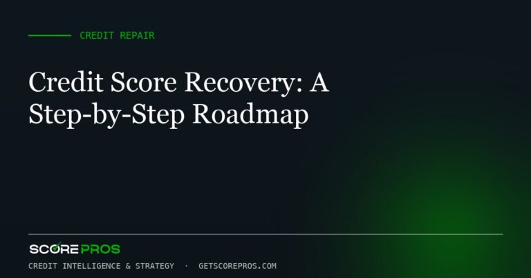 Credit Score Recovery: A Step-by-Step Roadmap