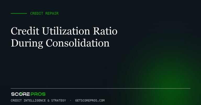 Credit Utilization Ratio During Consolidation