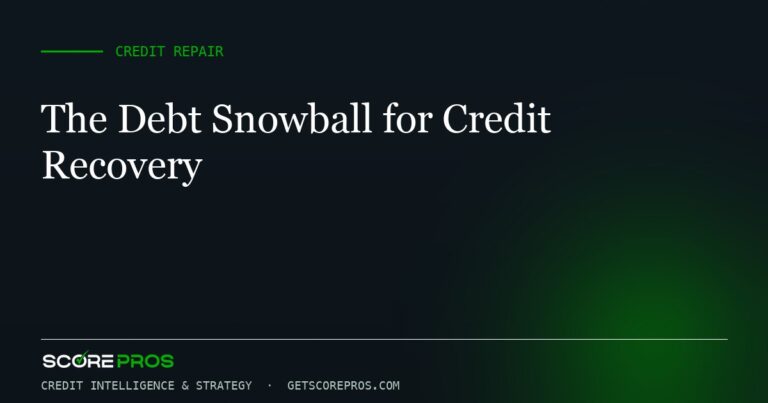 The Debt Snowball for Credit Recovery