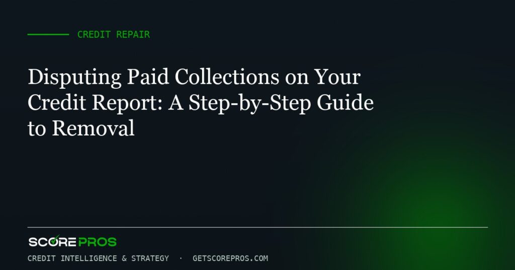 Disputing Paid Collections on Your Credit Report: A Step-by-Step Guide to Removal