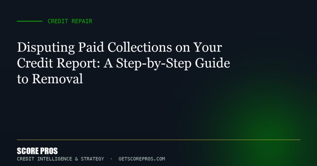 Disputing Paid Collections on Your Credit Report: A Step-by-Step Guide to Removal