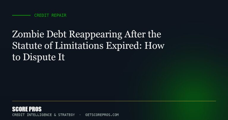 Zombie Debt Reappearing After the Statute of Limitations Expired: How to Dispute It