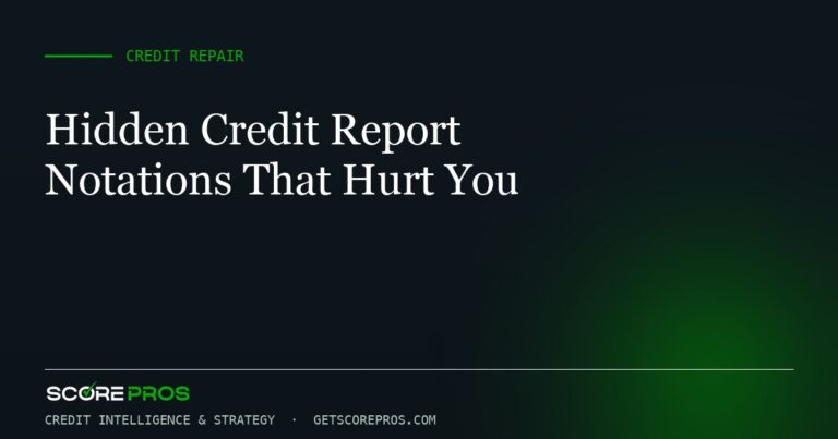 Hidden Credit Report Notations That Hurt You